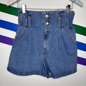 NEW Lole high waisted denim paper bag jean shorts size small